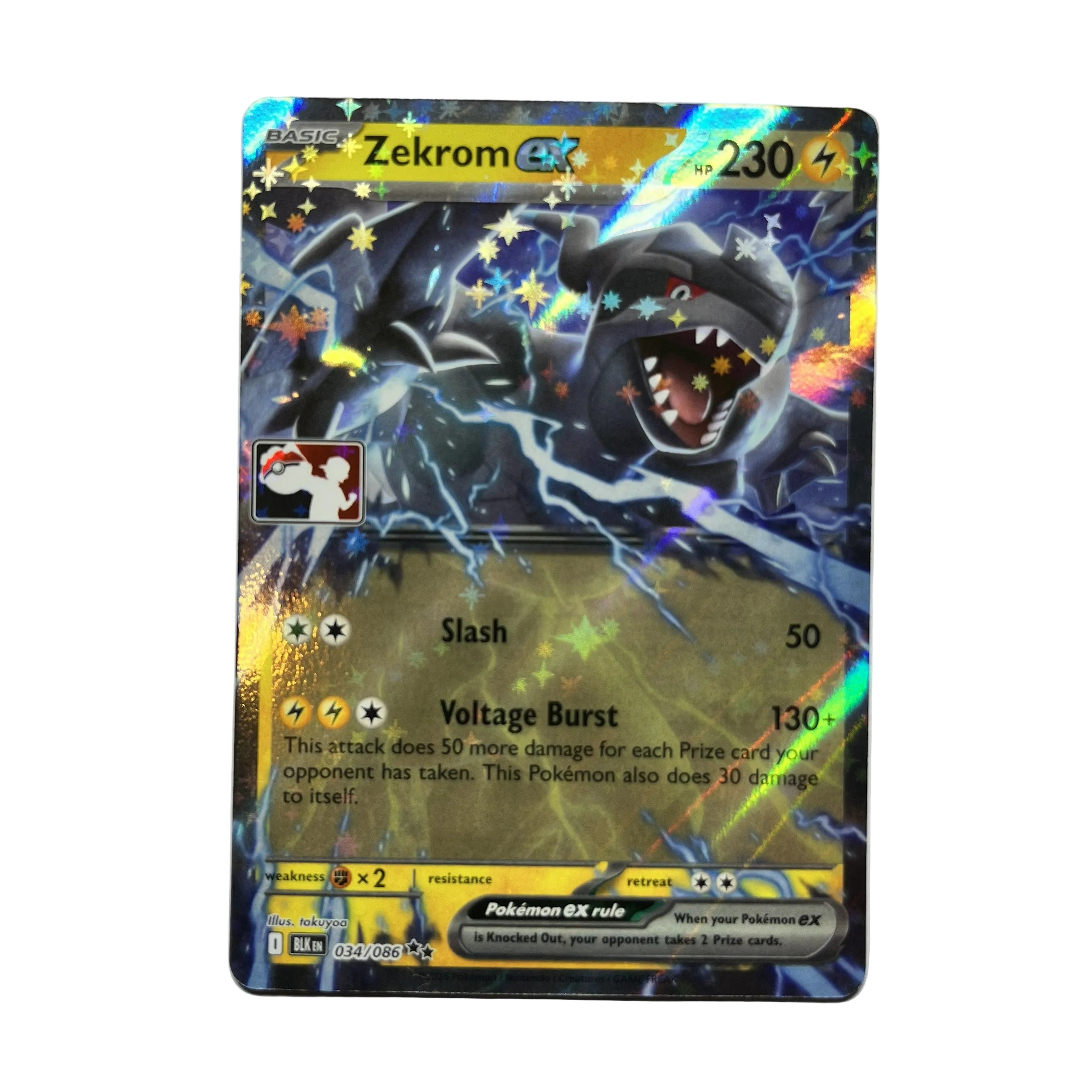 Pokemon Zekrom ex 034/086 Prize Pack Series One Stamped
